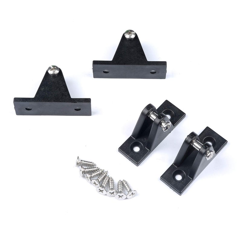 Thorn Boat Deck Hinge Nylon Flat Mount 90, Deck Boat Accessories Fitting Hardware Boat Jaw Slide, Cap Eye End, Bimini Top Hardware, W/Screws Pack of 4, Black - Image 3